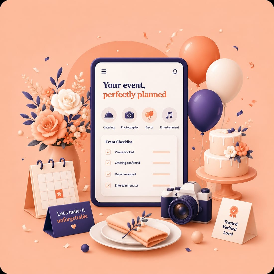 Event decor and celebration setup